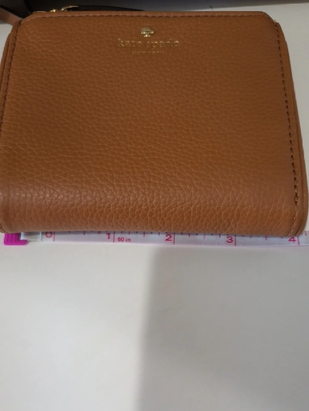 kate spade Cognac Pebbled Leather Tote with Zip Wallet - Picture 14 of 16